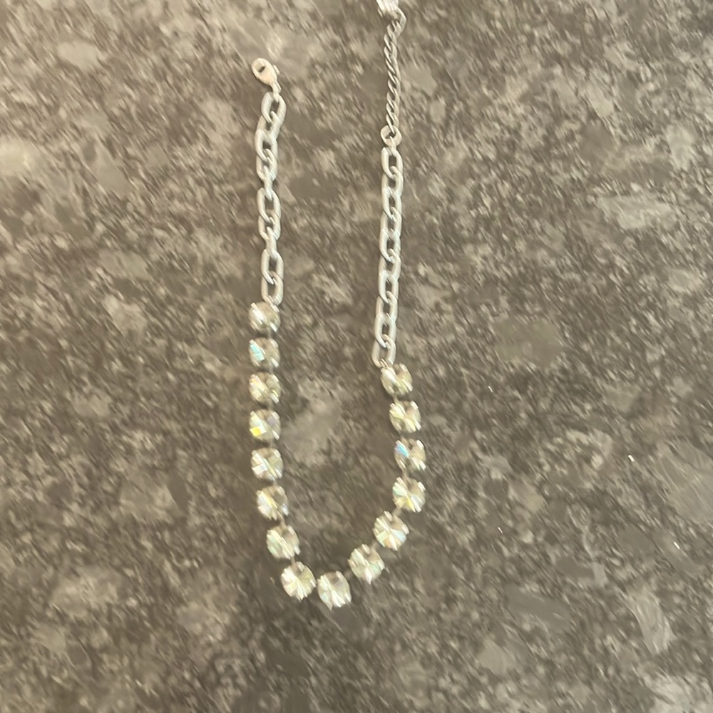 Vintage Sabika Necklace Smokey Grey Stones
